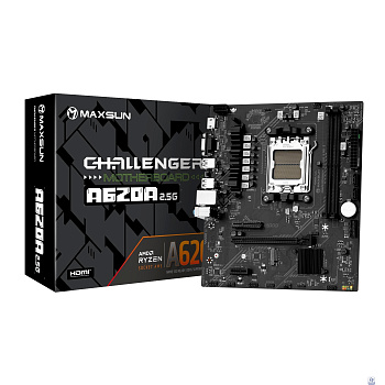 MAXSUN MS-Challenger A620A 2.5G (Socket AM5, mATX, 2*DDR5, VGA/HDMI, 2*SATA3, 1*M.2, 1*PCIEx16/1*PCIEx4/1*PCIEx1, 2*USB2.0, 4*USB 3.2 Gen1, LAN 1*2.5G,  RTL)
