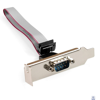 Exegate EX298290RUS Планка портов в корпус 1xCOM ExeGate BrctDB91-LP (Com 10-pin (F) --> RS232 DB9 Male, кабель 20см, Low Profile)