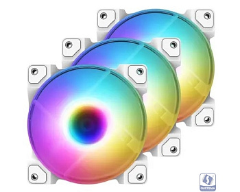 Case Fan ID-Cooling TF-12025-ARGB-TRIO-SNOW  White (3in1) 120?120?25mm 12V/5V, 1500RPM, ARGB