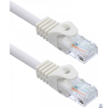 Кабель ACD Патч-корд ACD-LPU5C-10W |ACD-LPU5C-10W| Cat5e UTP 24AWG 4Pair, 7/0.18мм CU Белый, 1.0м, (741746) 