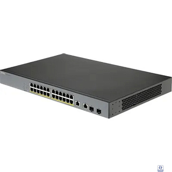 ZYXEL GS1350-26HP-EU0101F L2 коммутатор PoE+ для IP-видеокамер 24xGE PoE+, 2xCombo (SFP/RJ-45), бюджет PoE 375 Вт, дальность передачи питания до 250 м, автоперезагрузка PoE-портов