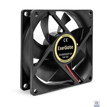 Exegate EX295206RUS Вентилятор 24B DC ExeGate EX08025S2P-24 (80x80x25 мм, Sleeve bearing (подшипник скольжения), 2pin, 2800RPM, 28dBA)