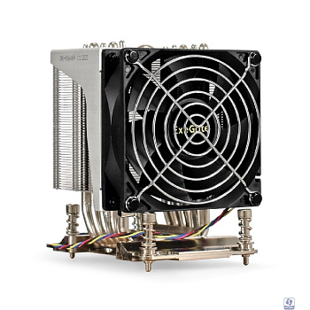 Exegate EX293437RUS Кулер ExeGate ESNK-P0064AP4.PWM.4U.SP3.Cu (Al+Cu, 4U, 6 тепл. трубок, LGA SP3, TDP 280W, PWM, 1900-3800RPM, 2 ball bearing, 4pin, 44db, 730г, на винтах, с термопастой, Retail box)