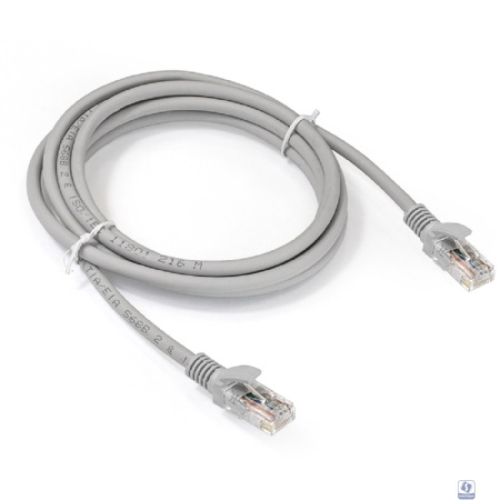 Exegate EX286383RUS Патч-корд LSZH UTP-RJ45-RJ45-5e-2M-LSZH-GY, UTP, cat.5e, 2м, серый