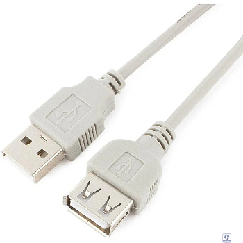Cablexpert Кабель-удлинитель USB2.0 CC-USB2-AMAF-6, AM/AF, медь, 1.8м, серый, пакет (CC-USB2-AMAF-6-N)