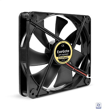 Exegate EX295247RUS Вентилятор 12В DC ExeGate ExtraPower EP14025S2P (140x140x25 мм, Sleeve bearing (подшипник скольжения), 2pin, 1600RPM, 31dBA)