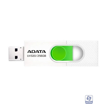 A-DATA Flash Drive 256GB <AUV320-256G-RWHGN> UV320, USB 3.2, белый/зеленый