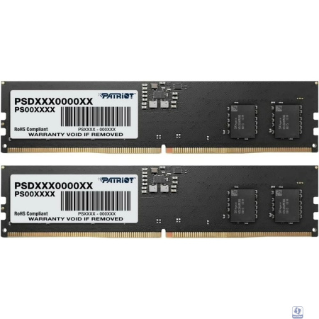 Patriot DDR5 DIMM 16GB 2x8Gb 4800MHz Patriot PSD516G4800K Signature RTL PC5-38400 CL40 DIMM ECC 288-pin 1.1В