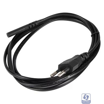 Кабель для аудио-видео техники IEC-320-C7, 2-pin 1,8m ,черный, iOpen<ACE023-1.8M>