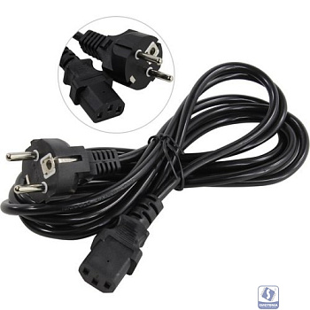 Exegate ES280995RUS Кабель питания ExeGate Special PC-3S (Евровилка Schuko->С13) 3*0.5mm0, CCA, черный, 3м.
