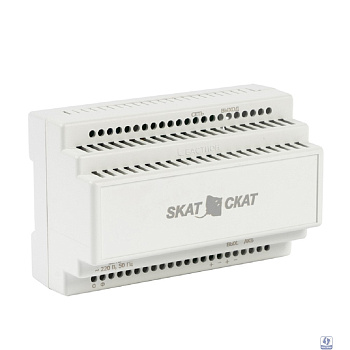 БАСТИОН SKAT-24-3.0 DIN (СКАТ ИБП-24/3-DIN) источник питания 24В 3А АКБ внешн. 1х12-17Ач, под DIN рейку 35 мм, МПТ (599)