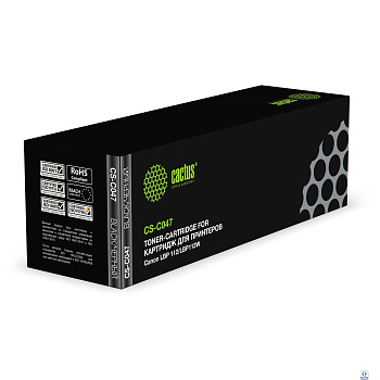 Картридж лазерный Cactus CS-C047 черный (1600стр.) для Canon LBP112/LBP113W