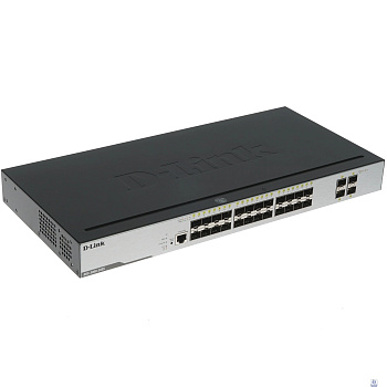 D-Link DGS-3000-28SC/A1A Управляемый L2 стекируемый коммутатор с 20 портами 100/1000Base-X SFP, 4 комбо-портами 100/1000Base-T/SFP и 4 портами 10GBase-X SFP+