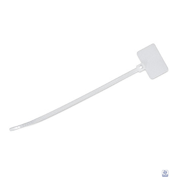 Cabeus GTM-110 Стяжка нейлоновая неоткрывающаяся, безгалогенная (halogen free), 110x2.5мм, с площадкой для маркера (100 шт)