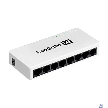 Exegate EX298686RUS Коммутатор неуправляемый ExeGate EDES-1008C (8-портовый UTP 10/100Mbps, с функцией энергосбережения (Green Ethernet Technology), настольный/настенный)
