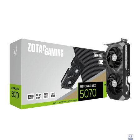 Видеокарта ZOTAC GAMING GeForce RTX 5070 Twin Edge OC 12GB GDDR7 192bit 3xDP/HDMI 2*FAN P(ZT-B50700H-10P) RTL
