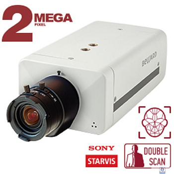 BEWARD B8182710 2 Мп, 1/2.8'' КМОП SONY Starvis, 0.002 лк (день)/0.001 лк (ночь), 2xWDR до 120 дБ, H.265/H.264/MJPEG, 1920х1080, 25 к/с, объектив C/CS
