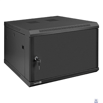 Exegate EX298618RUS Шкаф телекоммуникационный 19" настенный 6U ExeGate EC-WM-6U.600.M.BLACK (19”, 6U, 600x600x370mm (ШхГхВ), передняя дверь металл, съемные боковые панели, пыле- и влагозащита IP23, че