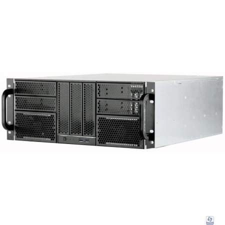 Procase RE411-D7H6-FE-65 Корпус 4U server case,7x5.25+6HDD,черный,без блока питания,глубина 650мм,MB EATX 12"x13",панель вентиляторов 3х120