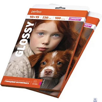 Perfeo фотобумага 10х15 230 г/м2 глянцевая 100л (PF-GLR4-230/100) (G22)