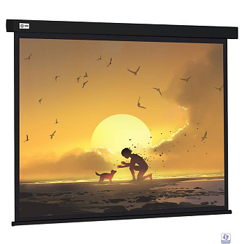 Экран Cactus Wallscreen CS-PSW-150X150-BK 150х150см 1:1 настенно-потолочный рулонный черный