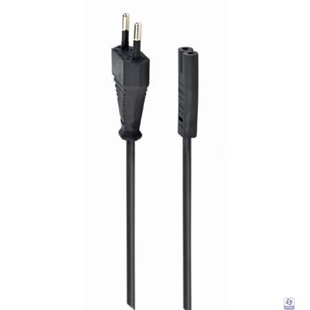 Cablexpert Кабель питания для ноутбуков, аудио/видео техники 1,8м, VDE, 2-pin, черный, пакет" (PC-184-VDE-1.8M)