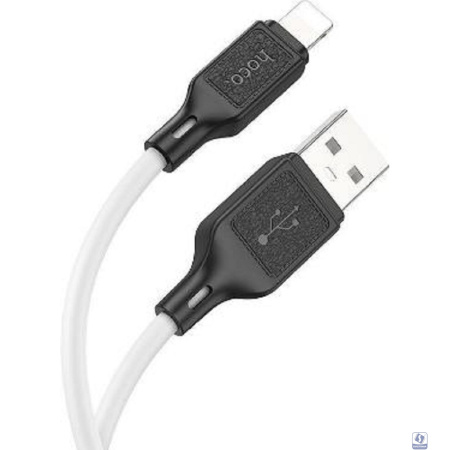 HOCO X90/ USB кабель Lightning/ 1m/ 2,4A/ Силикон/ White