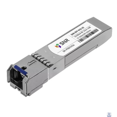 SNR SNR-SFP-W35-20 Одноволоконный модуль, SFP WDM 1000Base-BX, разъем SC, рабочая длина волны Tx/Rx: 1310/1550нм, дальность до 20км (14dB), с поддержкой функции DDM