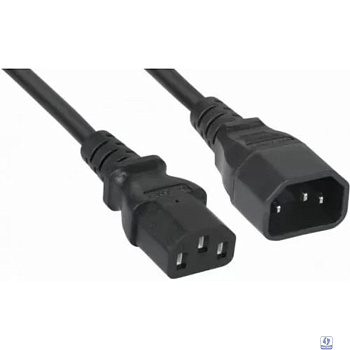 Кабель питания Filum ПВС-АП 3x1.5 С13 - C14, 220/250В, 10А, чёрный, 1,8м[FL-PC-C13/C14-C3-1.8-BK] (974706)