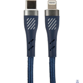 PERFEO Кабель USB C вилка - Lightning вилка, 60W, синий, длина 1 м., POWER (C1003)