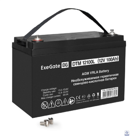 Exegate EX297561RUS Аккумуляторная батарея ExeGate DTM 12100L (12V 100Ah, болт М6)