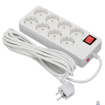 BURO Сетевой фильтр 8 розеток (800SH-5-W),5м, белый коробка 