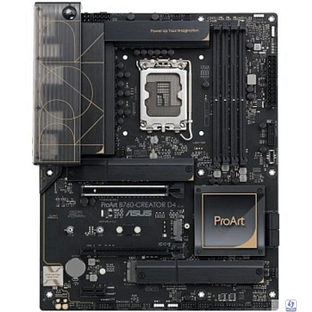 ASUS PROART B760-CREATOR D4 (Socket 1700, ATX, 4xDDR4(128GB), DP/HDMI, 1xPCIe 5.0x16/1xPCIe 4.0x16/1xPCIe 3.0, 1xLAN+1xLAN (2.5GbE), 4xSATA 6Gb/s, 3xM.2, 1xM.2 E key, 1xType-C, 4xUSB 3.2, 4xUSB 2.0)