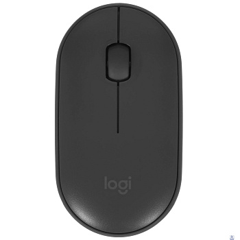910-005718/910-005576 Мышь Logitech Pebble M350 графитовый оптическая (1000dpi) silent беспроводная BT USB для ноутбука (3but)