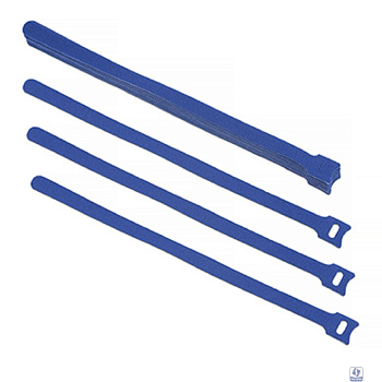 Cabeus CLAMP-310-BL Хомут для кабеля, липучка с мягкой застежкой, 310x14 мм, синий (10 шт.)