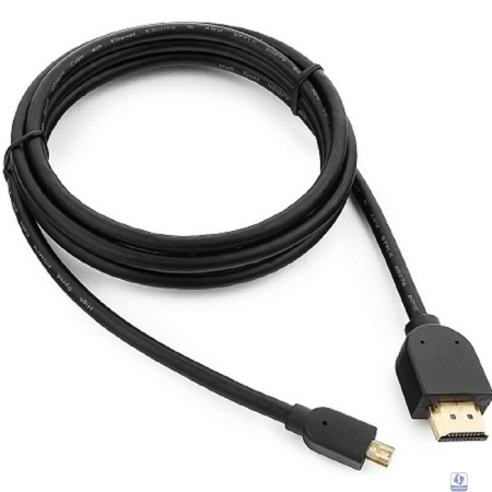 Кабель HDMI-microHDMI Cablexpert CC-HDMID-6, 19M/19M, v2.0, медь, позол.разъемы, экран, 1.8м, черный, пакет