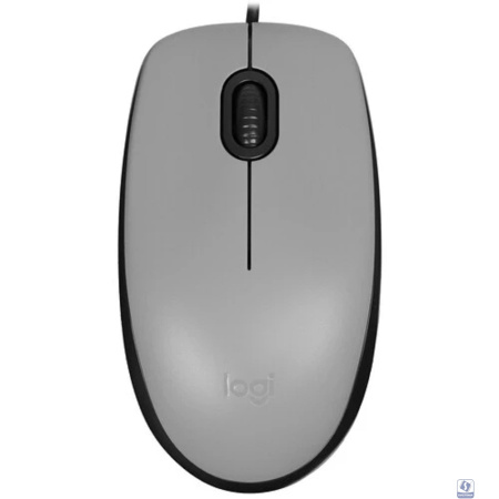 910-006760 Мышь Logitech M110 Silent Mid Grey [бесшумная, оптическая, 1000dpi, USB, 1.8м] 