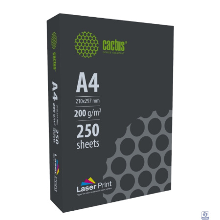 Бумага Cactus CS-LPA4200250 A4/200г/м2/250л./белый для лазерной печати
