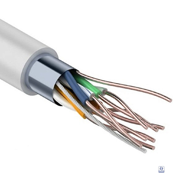 Rexant (01-0143) Кабель витая пара F/UTP, CAT 5e, PVC, 4PR, 24AWG, INDOOR, SOLID, серый, 305м