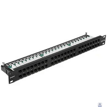 Exegate EX281081RUS Патч-панель UTP 19" 48 port кат.5e ExeGate  разъём KRONE&110 (dual IDC), 1U, RoHS, цвет черный