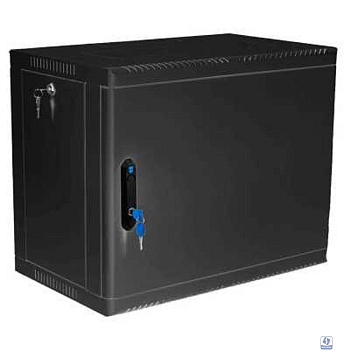 ЦМО Шкаф телекоммуникационный настенный 9U (600 x 650) дверь металл, цвет черный (ШРН-9.650.1-9005)