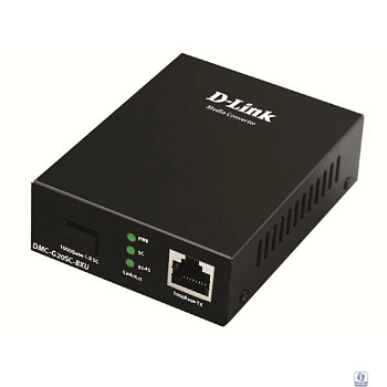 D-Link DMC-G20SC-BXU/A1A WDM медиаконвертер с 1 портом 100/1000Base-T и 1 портом 1000Base-LX с разъемом SC (Tx: 1310 мкм; Rx: 1550 мкм) для одномодового оптического кабеля (до 20 км)