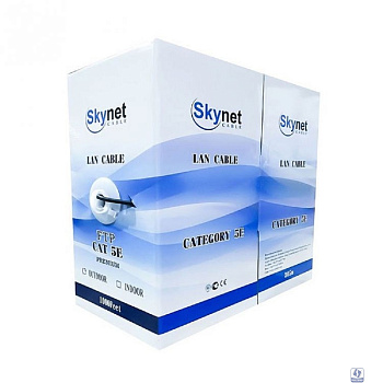 SkyNet Кабель UTP indoor 4x2x0,46, медный, FLUKE TEST, кат.5e, однож., (305м) box, серый [CSL-UTP-4-CU](АК5010143/1693211)