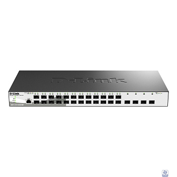 D-Link DGS-1210-28XS/ME/C1A Управляемый L2 коммутатор с 24 портами 100/1000Base-X SFP и 4 портами 10GBase-X SFP+