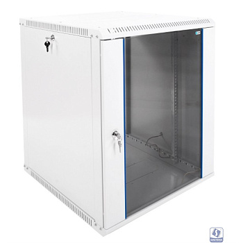 ЦМО Шкаф телекоммуникационный настенный разборный 15U (600х650) дверь стекло,цвет черный (ШРН-Э-15.650-9005)