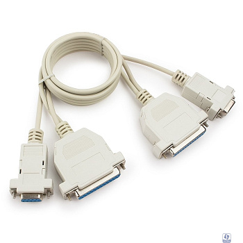 Кабель 0-модемный Cablexpert универсальный 25F+9F/25F+9F, 1.8м, пакет (CC-140-6-N)