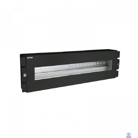 NTSS Панель с DIN-рейкой NTSS (ВРУ), с передней крышкой, крепление 19 3U, черный RAL 9005 NTSS-VRU3U-BL