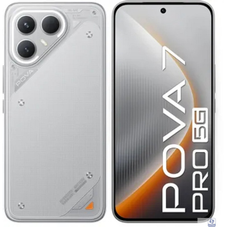 Tecno Pova 7 Pro 5G 256Gb 12Gb серый моноблок 3G 4G 2Sim 6.78" 1224x2720 Android 15 64Mpix 802.11 a/b/g/n/ac/ax NFC GPS GSM900/1800 Protect