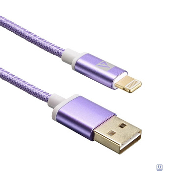 Кабели USB ACD USB кабель ACD-Style Lightning ; USB-A 2-сторонние коннекторы, нейлон, 1м, фиолетовый (ACD-U913-P6P)