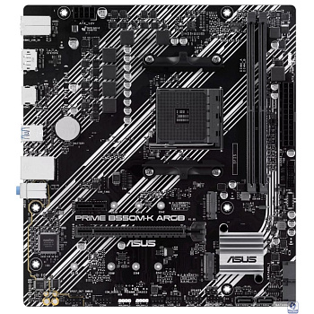 Материнская плата ASUS Prime B550M-K ARGB B550 Socket AM4 2xDDR4, 4xSATA3, RAID, 2xM.2, 2xPCI-E16x, 6xUSB3.2, DP, HDMI, Glan, mATX